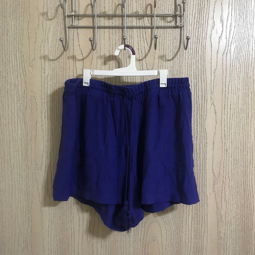 New York and Company Purple Linen Shorts